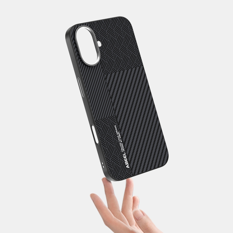For iPhone 16 Plus ABEEL 6D Micro Relief MagSafe Magnetic Phone Case(Carbon Fiber Black) For iPhone 16 Plus ABEEL 6D Micro Relief MagSafe Magnetic Phone Case(Carbon Fiber Black)