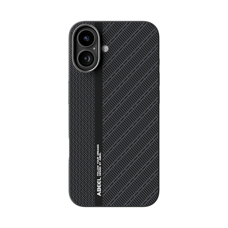 For iPhone 16 ABEEL 6D Micro Relief MagSafe Magnetic Phone Case(Black) For iPhone 16 ABEEL 6D Micro Relief MagSafe Magnetic Phone Case(Black)