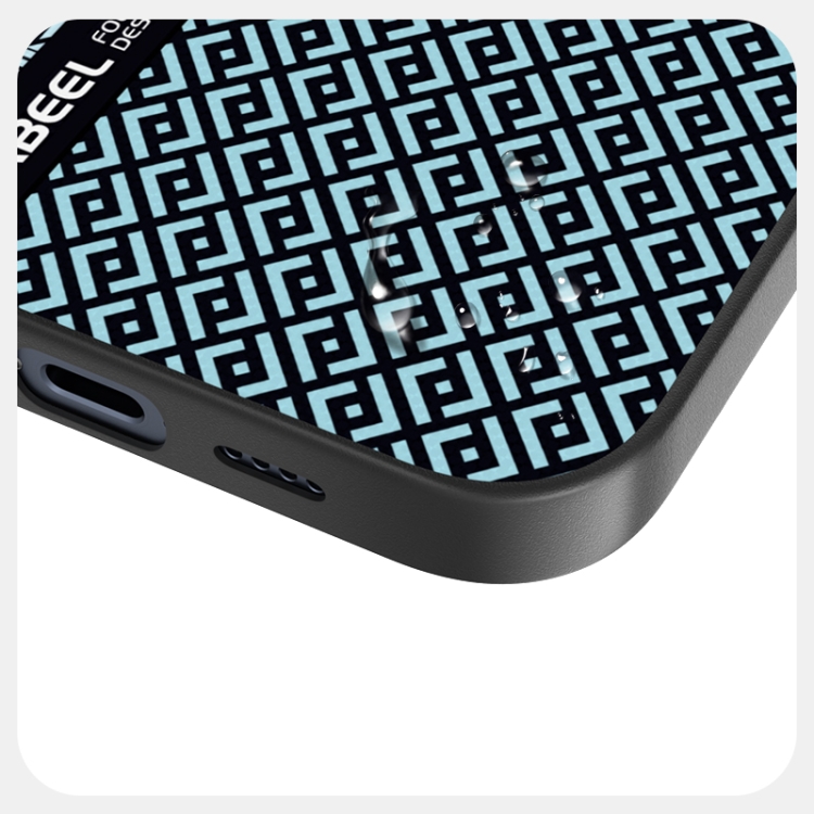 For iPhone 15 Pro ABEEL 6D Micro Relief MagSafe Magnetic Phone Case(Carbon Fiber Blue)
