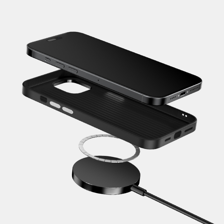 For iPhone 15 ABEEL 6D Micro Relief MagSafe Magnetic Phone Case(Carbon Fiber Black) For iPhone 15 ABEEL 6D Micro Relief MagSafe Magnetic Phone Case(Carbon Fiber Black)