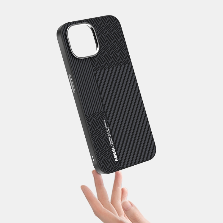 For iPhone 15 ABEEL 6D Micro Relief MagSafe Magnetic Phone Case(Carbon Fiber Black) For iPhone 15 ABEEL 6D Micro Relief MagSafe Magnetic Phone Case(Carbon Fiber Black)