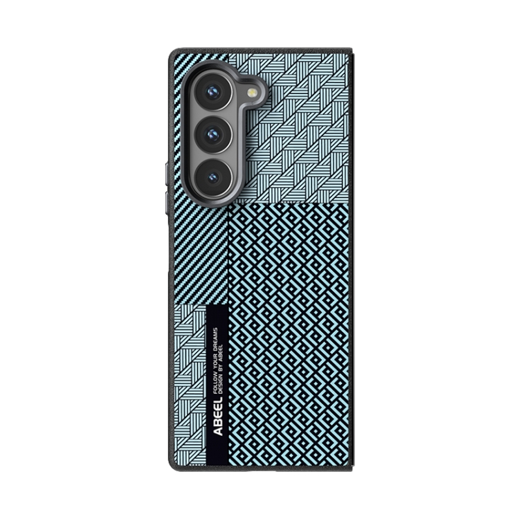 For Samsung Galaxy Z Fold6 5G ABEEL 6D Micro Relief MagSafe Magnetic Phone Case(Carbon Fiber Blue) For Samsung Galaxy Z Fold6 5G ABEEL 6D Micro Relief MagSafe Magnetic Phone Case(Carbon Fiber Blue)