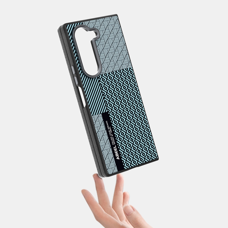For Samsung Galaxy Z Fold6 5G ABEEL 6D Micro Relief MagSafe Magnetic Phone Case(Carbon Fiber Blue) For Samsung Galaxy Z Fold6 5G ABEEL 6D Micro Relief MagSafe Magnetic Phone Case(Carbon Fiber Blue)