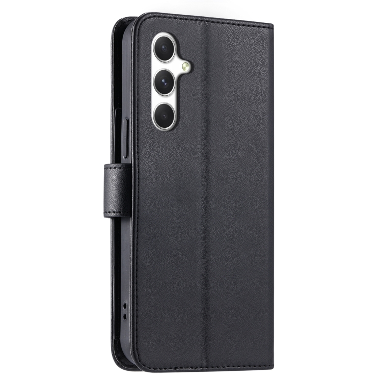 For Samsung Galaxy A25 5G Ring Buckle Rhombic Leather Phone Case(Black) For Samsung Galaxy A25 5G Ring Buckle Rhombic Leather Phone Case(Black)