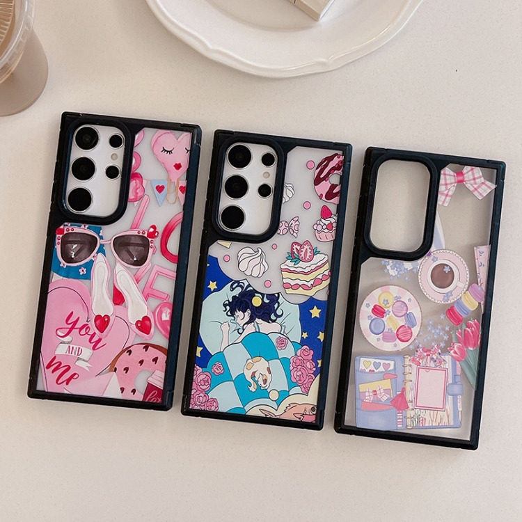 For Samsung Galaxy S22 Ultra 5G Creative Art Pattern Full Coverage Phone Case(Sweet Pink D) For Samsung Galaxy S22 Ultra 5G Creative Art Pattern Full Coverage Phone Case(Sweet Pink D)