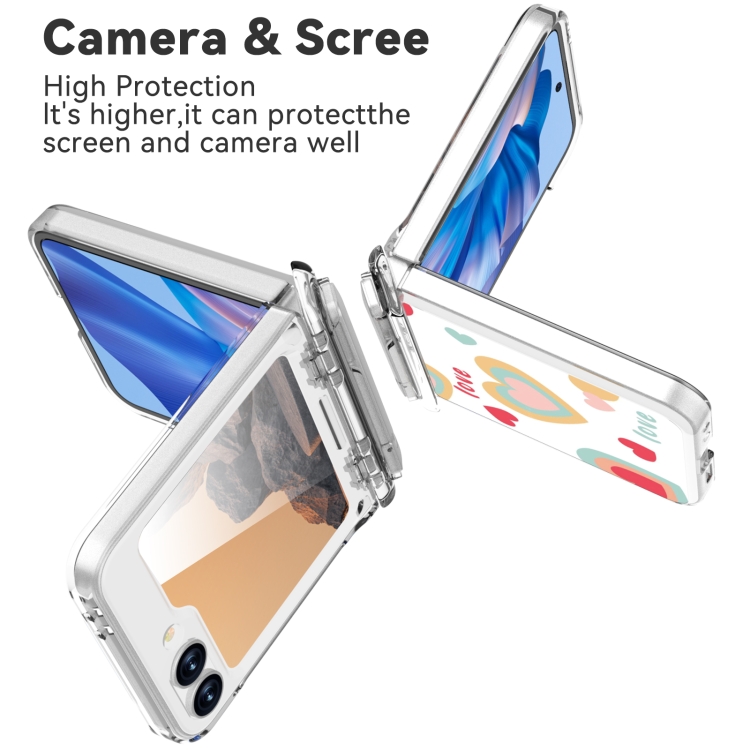 For Samsung Galaxy Z Flip6 5G Sticker TPU Hybrid PC Shockproof Phone Case with Holder(Big Love) For Samsung Galaxy Z Flip6 5G Sticker TPU Hybrid PC Shockproof Phone Case with Holder(Big Love)