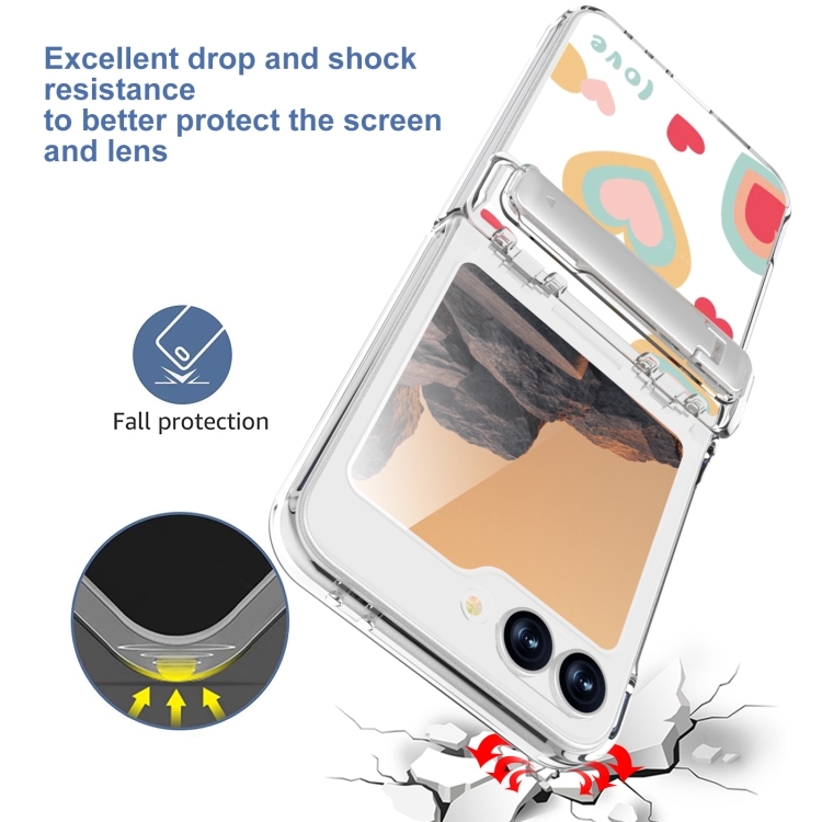 For Samsung Galaxy Z Flip6 5G Sticker TPU Hybrid PC Shockproof Phone Case with Holder(Big Love) For Samsung Galaxy Z Flip6 5G Sticker TPU Hybrid PC Shockproof Phone Case with Holder(Big Love)