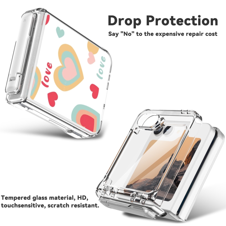 For Samsung Galaxy Z Flip6 5G Sticker TPU Hybrid PC Shockproof Phone Case with Holder(Big Love) For Samsung Galaxy Z Flip6 5G Sticker TPU Hybrid PC Shockproof Phone Case with Holder(Big Love)