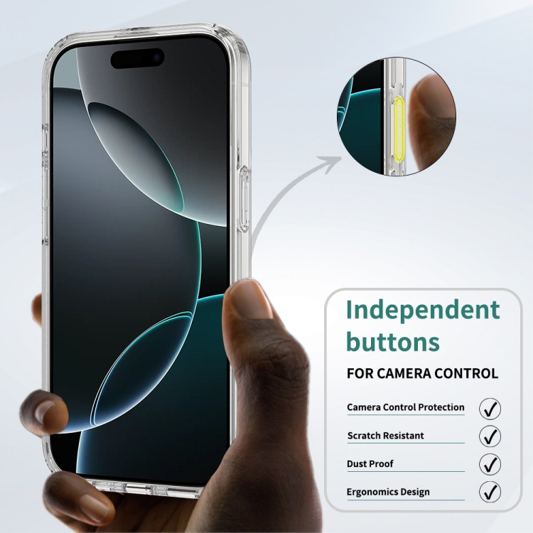 For iPhone 16 Pro Camera Control Button Integrated MagSafe Clear Phone Case(Transparent) For iPhone 16 Pro Camera Control Button Integrated MagSafe Clear Phone Case(Transparent)