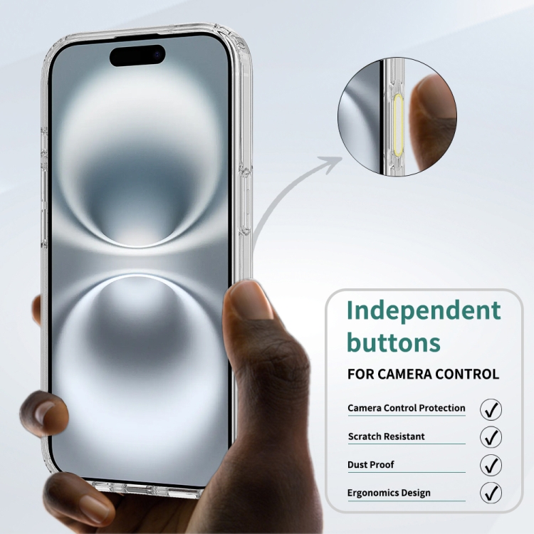 For iPhone 16 Camera Control Button Integrated MagSafe Clear Phone Case(Transparent) For iPhone 16 Camera Control Button Integrated MagSafe Clear Phone Case(Transparent)