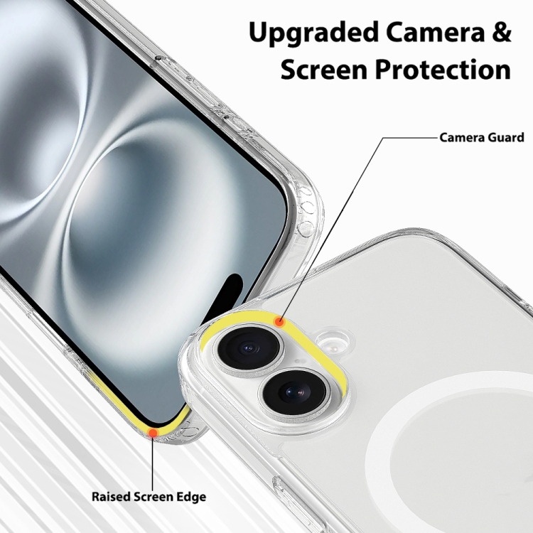 For iPhone 16 Camera Control Button Integrated MagSafe Clear Phone Case(Transparent) For iPhone 16 Camera Control Button Integrated MagSafe Clear Phone Case(Transparent)
