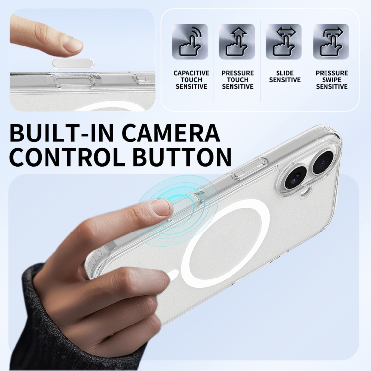 For iPhone 16 Camera Control Button Integrated MagSafe Clear Phone Case(Transparent) For iPhone 16 Camera Control Button Integrated MagSafe Clear Phone Case(Transparent)