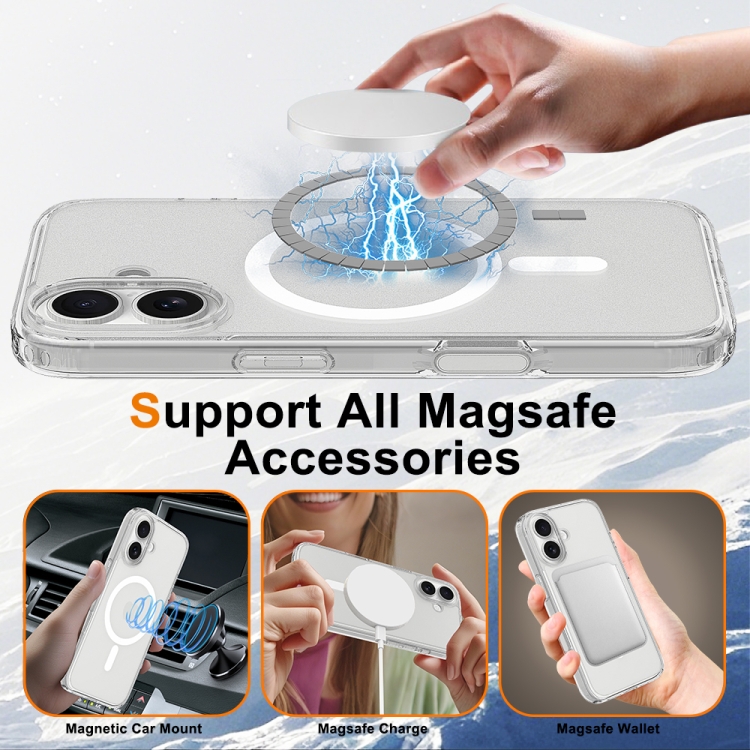For iPhone 16 Camera Control Button Integrated MagSafe Clear Phone Case(Transparent) For iPhone 16 Camera Control Button Integrated MagSafe Clear Phone Case(Transparent)