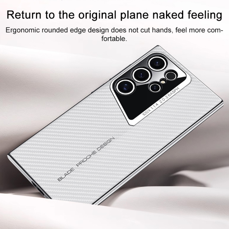 For Samsung Galaxy S23 Ultra 5G Carbon Fiber Texture PC Phone Case(Black) For Samsung Galaxy S23 Ultra 5G Carbon Fiber Texture PC Phone Case(Black)