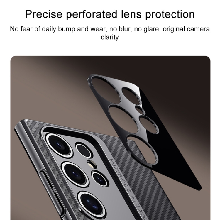 For Samsung Galaxy S23 Ultra 5G Carbon Fiber Texture PC Phone Case(Black) For Samsung Galaxy S23 Ultra 5G Carbon Fiber Texture PC Phone Case(Black)