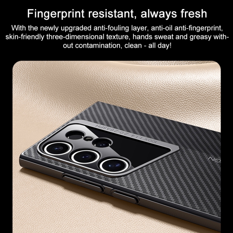 For Samsung Galaxy S23 Ultra 5G Carbon Fiber Texture PC Phone Case(Black) For Samsung Galaxy S23 Ultra 5G Carbon Fiber Texture PC Phone Case(Black)