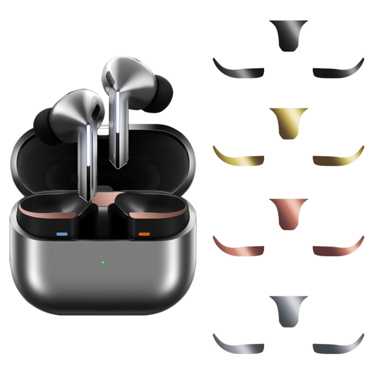 For Samsung Galaxy Buds3 Pro Bluetooth Earphone Charging Box Metal Stickers(Black) For Samsung Galaxy Buds3 Pro Bluetooth Earphone Charging Box Metal Stickers(Black)