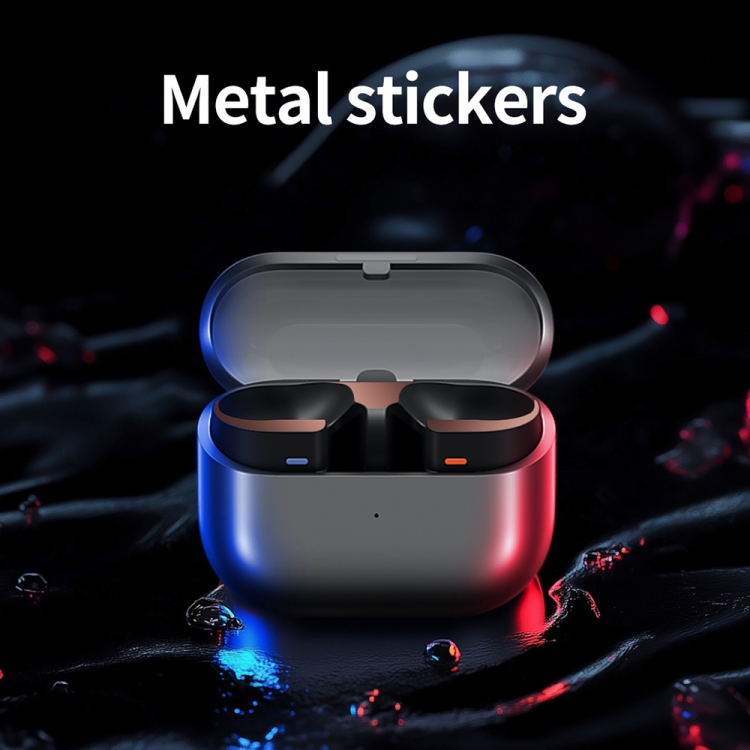 For Samsung Galaxy Buds3 Pro Bluetooth Earphone Charging Box Metal Stickers(Black) For Samsung Galaxy Buds3 Pro Bluetooth Earphone Charging Box Metal Stickers(Black)