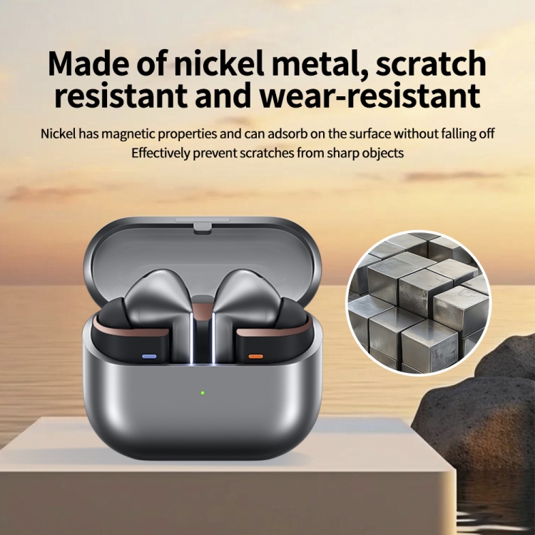 For Samsung Galaxy Buds3 Pro Bluetooth Earphone Charging Box Metal Stickers(Black) For Samsung Galaxy Buds3 Pro Bluetooth Earphone Charging Box Metal Stickers(Black)