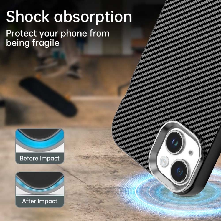 For iPhone 15 Carbon Fiber Series IMD Phone Case(Black) For iPhone 15 Carbon Fiber Series IMD Phone Case(Black)