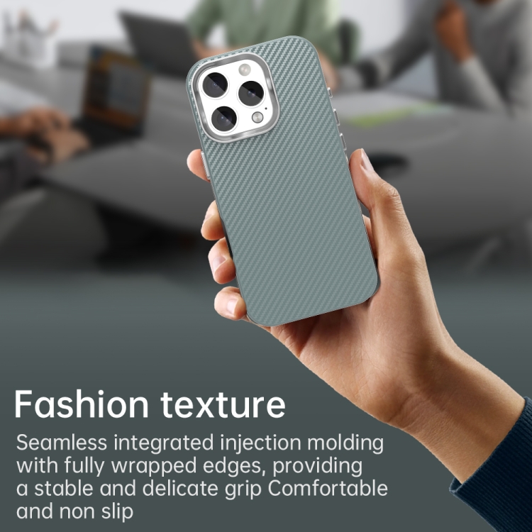 For iPhone 16 Pro Carbon Fiber Series IMD Phone Case(Grey) For iPhone 16 Pro Carbon Fiber Series IMD Phone Case(Grey)