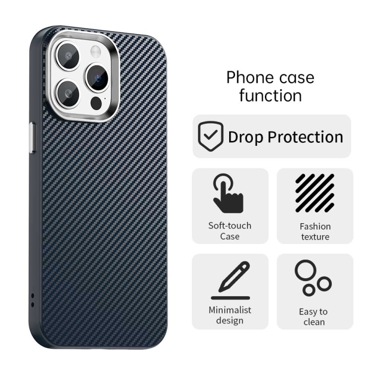 For iPhone 15 Pro Carbon Fiber Series IMD Phone Case(Blue) For iPhone 15 Pro Carbon Fiber Series IMD Phone Case(Blue)