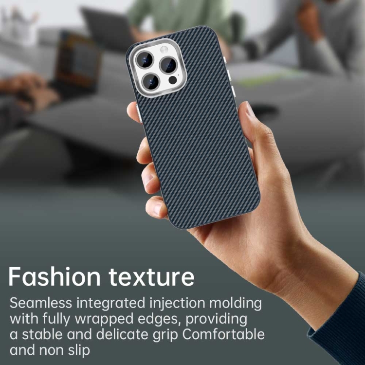 For iPhone 15 Pro Carbon Fiber Series IMD Phone Case(Blue) For iPhone 15 Pro Carbon Fiber Series IMD Phone Case(Blue)