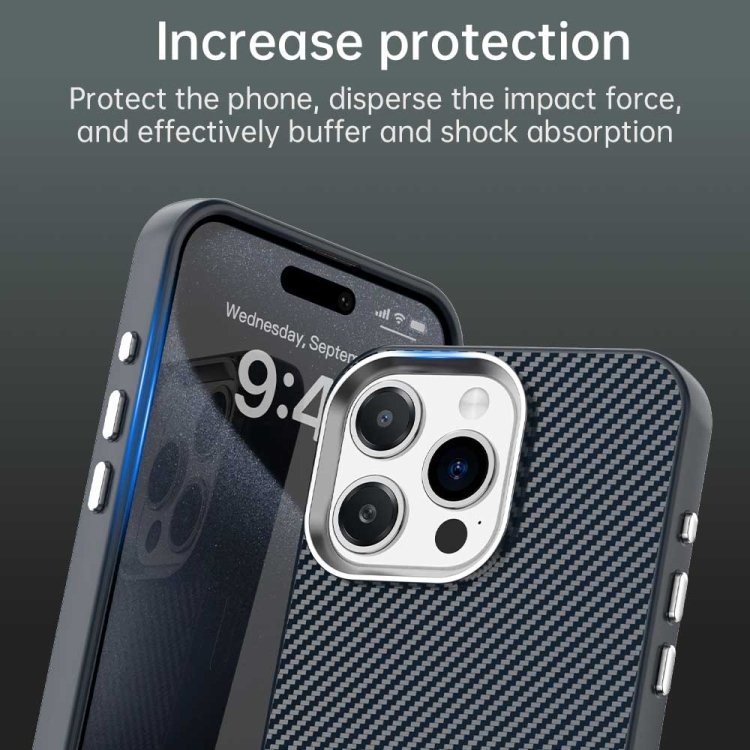 For iPhone 15 Pro Carbon Fiber Series IMD Phone Case(Blue) For iPhone 15 Pro Carbon Fiber Series IMD Phone Case(Blue)