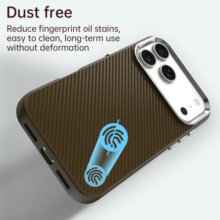 MON CARBONE カーボンファイバー iPhone 17 Pro用ケース 耐衝撃