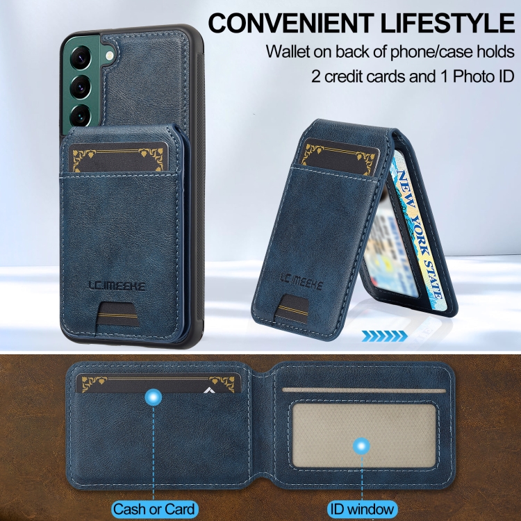 For Samsung Galaxy S20 FE LC.IMEEKE L3 Series Detachable RFID Card Bag Magsafe Phone Case(Blue) For Samsung Galaxy S20 FE LC.IMEEKE L3 Series Detachable RFID Card Bag Magsafe Phone Case(Blue)