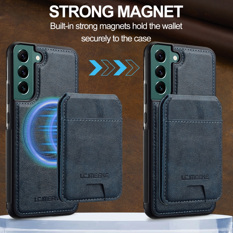 For Samsung Galaxy S20 FE LC.IMEEKE L3 Series Detachable RFID Card Bag Magsafe Phone Case(Blue) For Samsung Galaxy S20 FE LC.IMEEKE L3 Series Detachable RFID Card Bag Magsafe Phone Case(Blue)