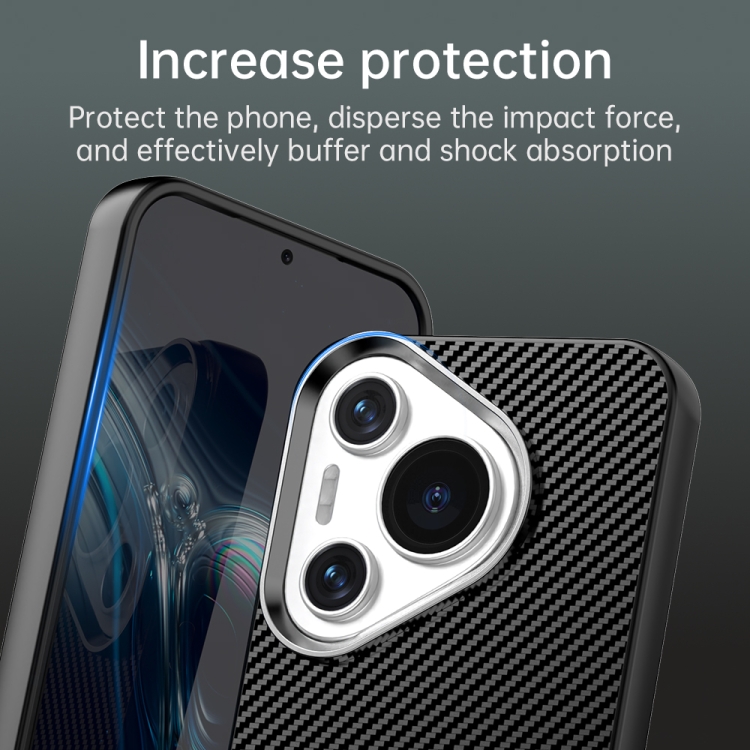 For Huawei Pura 70 Pro+ Carbon Fiber Series IMD Phone Case(Black)