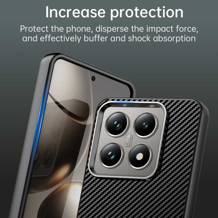 For Xiaomi 14T Pro Carbon Fiber Series IMD Phone Case(Black)