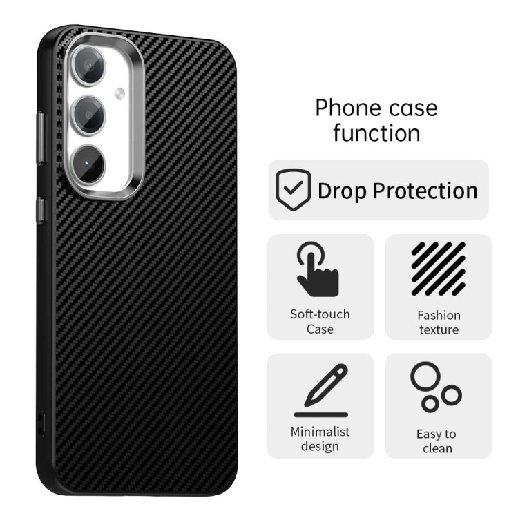 For Samsung Galaxy S23 FE 5G Carbon Fiber Series IMD Phone Case(Black) For Samsung Galaxy S23 FE 5G Carbon Fiber Series IMD Phone Case(Black)