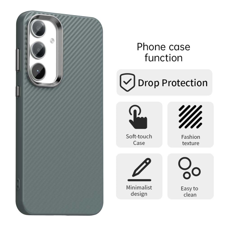 For Samsung Galaxy S25+ 5G Carbon Fiber Series IMD Phone Case(Grey) For Samsung Galaxy S25+ 5G Carbon Fiber Series IMD Phone Case(Grey)