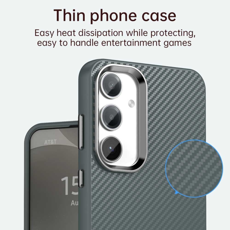 For Samsung Galaxy S25+ 5G Carbon Fiber Series IMD Phone Case(Grey) For Samsung Galaxy S25+ 5G Carbon Fiber Series IMD Phone Case(Grey)