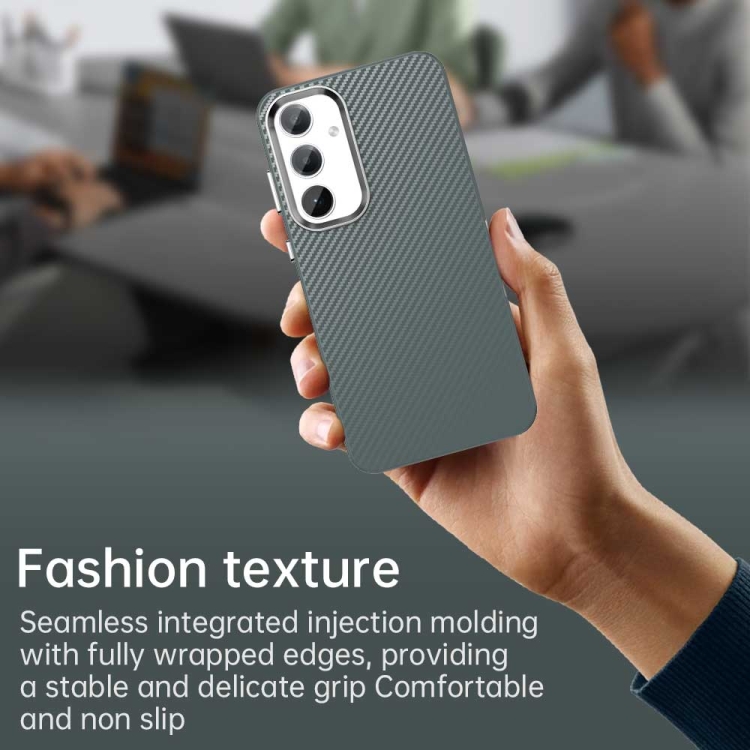 For Samsung Galaxy S25+ 5G Carbon Fiber Series IMD Phone Case(Grey) For Samsung Galaxy S25+ 5G Carbon Fiber Series IMD Phone Case(Grey)