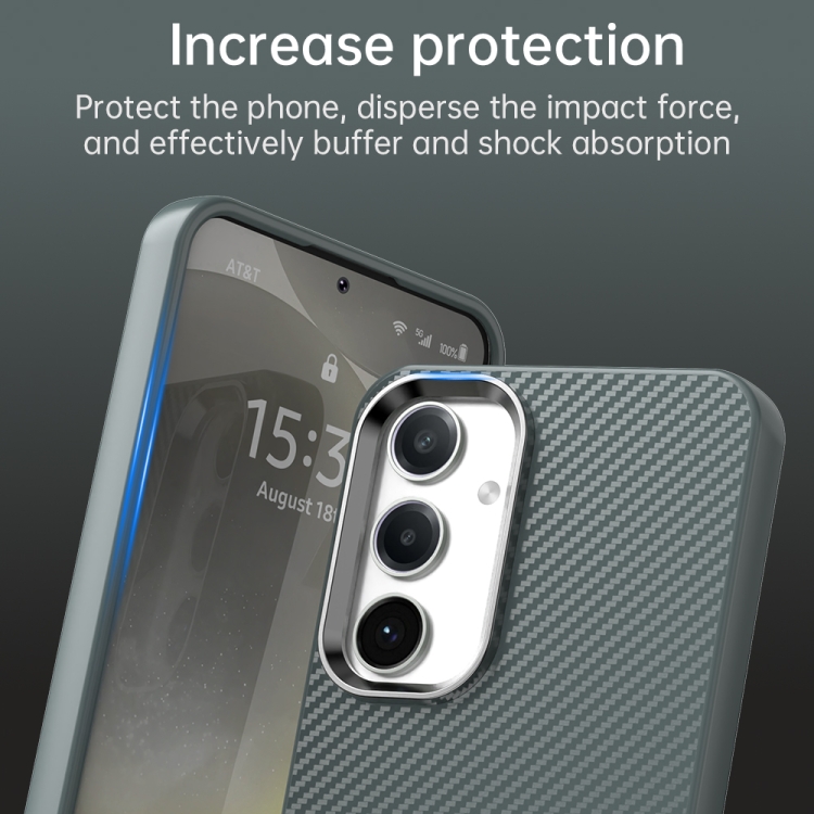 For Samsung Galaxy S25+ 5G Carbon Fiber Series IMD Phone Case(Grey) For Samsung Galaxy S25+ 5G Carbon Fiber Series IMD Phone Case(Grey)