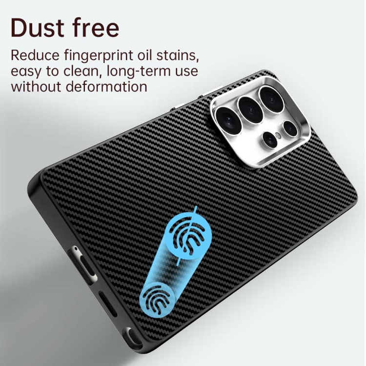 For Samsung Galaxy S25 Ultra 5G Carbon Fiber Series IMD Phone Case(Black)
