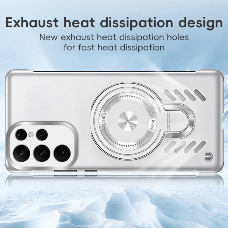 For Samsung Galaxy S24 Ultra 5G Ice Sense Series Graphene Cooling MagSafe Holder Phone Case(Orange) For Samsung Galaxy S24 Ultra 5G Ice Sense Series Graphene Cooling MagSafe Holder Phone Case(Orange)