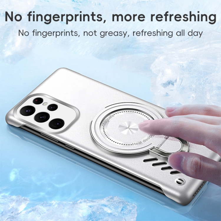 For Samsung Galaxy S24 Ultra 5G Ice Sense Series Graphene Cooling MagSafe Holder Phone Case(Orange) For Samsung Galaxy S24 Ultra 5G Ice Sense Series Graphene Cooling MagSafe Holder Phone Case(Orange)