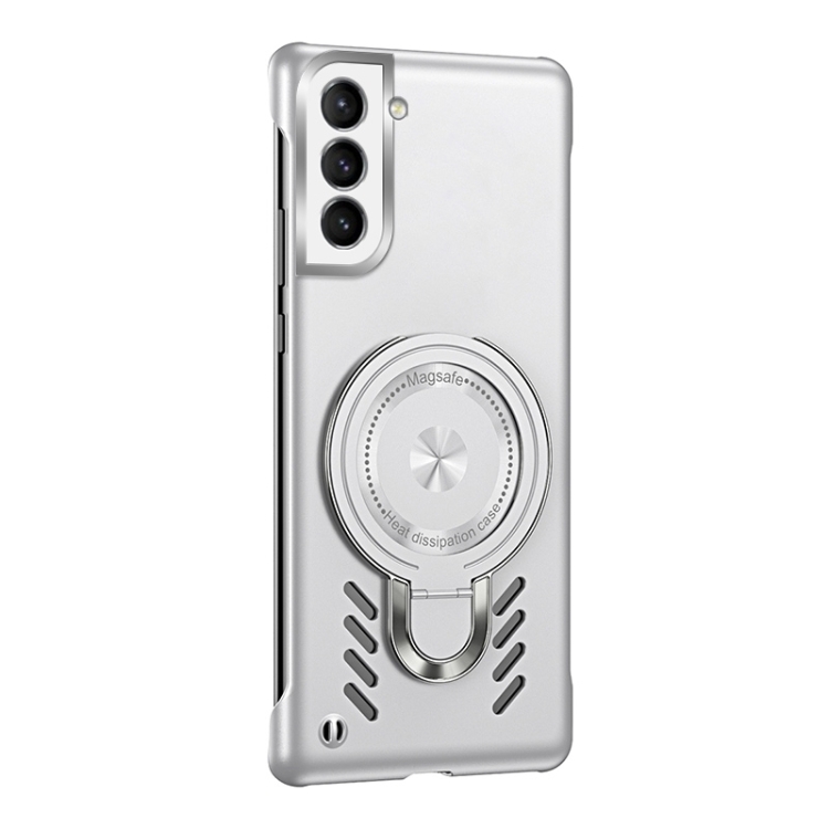 For Samsung Galaxy S22 5G Ice Sense Series Graphene Cooling MagSafe Holder Phone Case(Silver) For Samsung Galaxy S22 5G Ice Sense Series Graphene Cooling MagSafe Holder Phone Case(Silver)