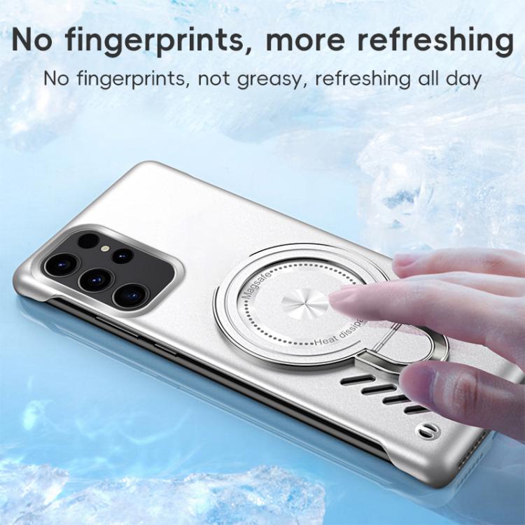 For Samsung Galaxy S25 Ultra 5G Ice Sense Series Graphene Cooling MagSafe Holder Phone Case(Orange) For Samsung Galaxy S25 Ultra 5G Ice Sense Series Graphene Cooling MagSafe Holder Phone Case(Orange)
