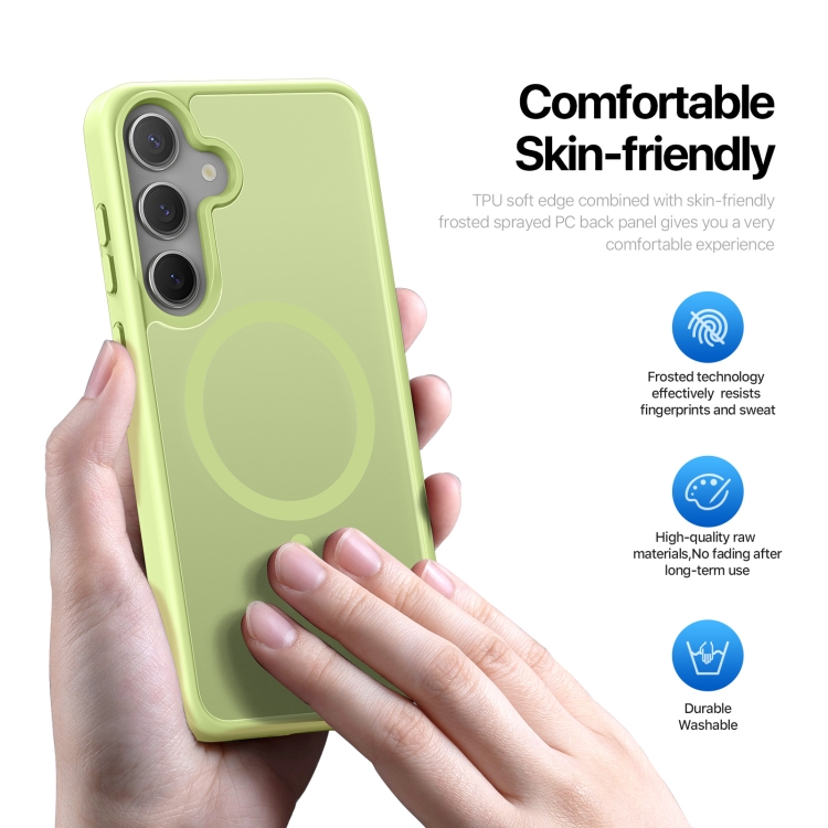 For Samsung Galaxy S25+ 5G DUX DUCIS Yind Series MagSafe TPU Hybrid PC Phone Case(Lime Green) For Samsung Galaxy S25+ 5G DUX DUCIS Yind Series MagSafe TPU Hybrid PC Phone Case(Lime Green)
