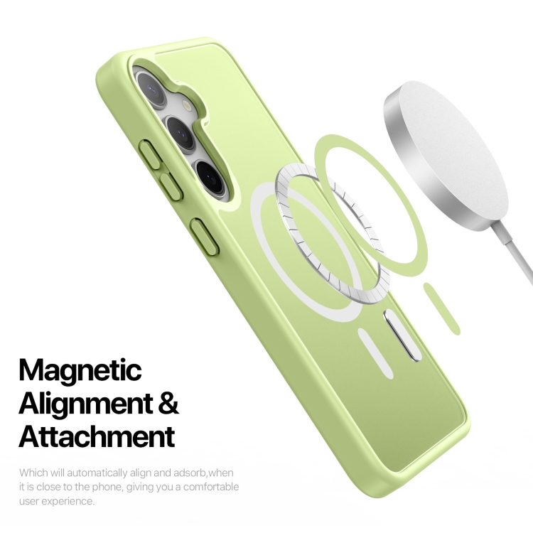 For Samsung Galaxy S25+ 5G DUX DUCIS Yind Series MagSafe TPU Hybrid PC Phone Case(Lime Green) For Samsung Galaxy S25+ 5G DUX DUCIS Yind Series MagSafe TPU Hybrid PC Phone Case(Lime Green)