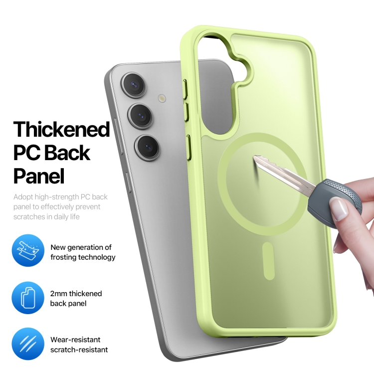 For Samsung Galaxy S25+ 5G DUX DUCIS Yind Series MagSafe TPU Hybrid PC Phone Case(Lime Green) For Samsung Galaxy S25+ 5G DUX DUCIS Yind Series MagSafe TPU Hybrid PC Phone Case(Lime Green)