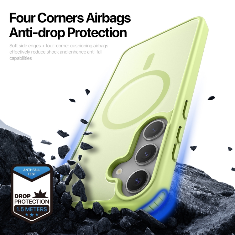 For Samsung Galaxy S25+ 5G DUX DUCIS Yind Series MagSafe TPU Hybrid PC Phone Case(Lime Green) For Samsung Galaxy S25+ 5G DUX DUCIS Yind Series MagSafe TPU Hybrid PC Phone Case(Lime Green)