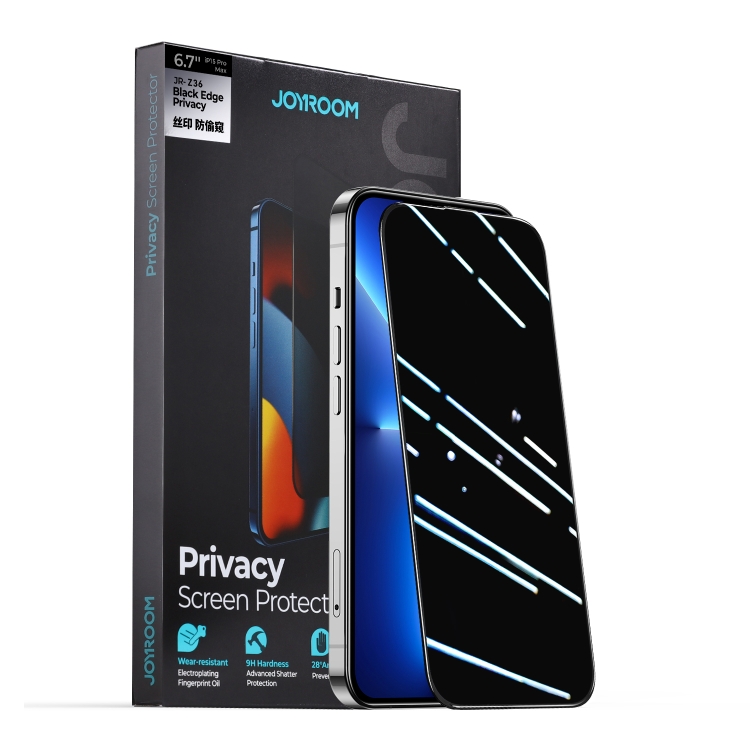 For iPhone 15 Plus JOYROOM Knight Series 2.5D Full Screen Privacy Tempered Film For iPhone 15 Plus JOYROOM Knight Series 2.5D Full Screen Privacy Tempered Film