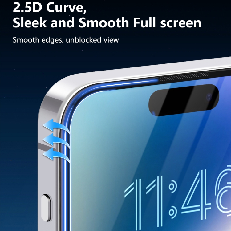 For iPhone 16 / 15 JOYROOM Zero Sense Series 2.5D Full Screen HD Tempered Glass Film For iPhone 16 / 15 JOYROOM Zero Sense Series 2.5D Full Screen HD Tempered Glass Film