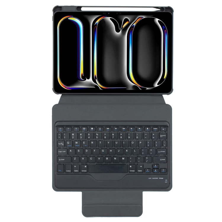 For iPad Pro 11 2024 L13-B 360 Rotation Acrylic Transparent Bluetooth Keyboard Leather Case(Black) For iPad Pro 11 2024 L13-B 360 Rotation Acrylic Transparent Bluetooth Keyboard Leather Case(Black)